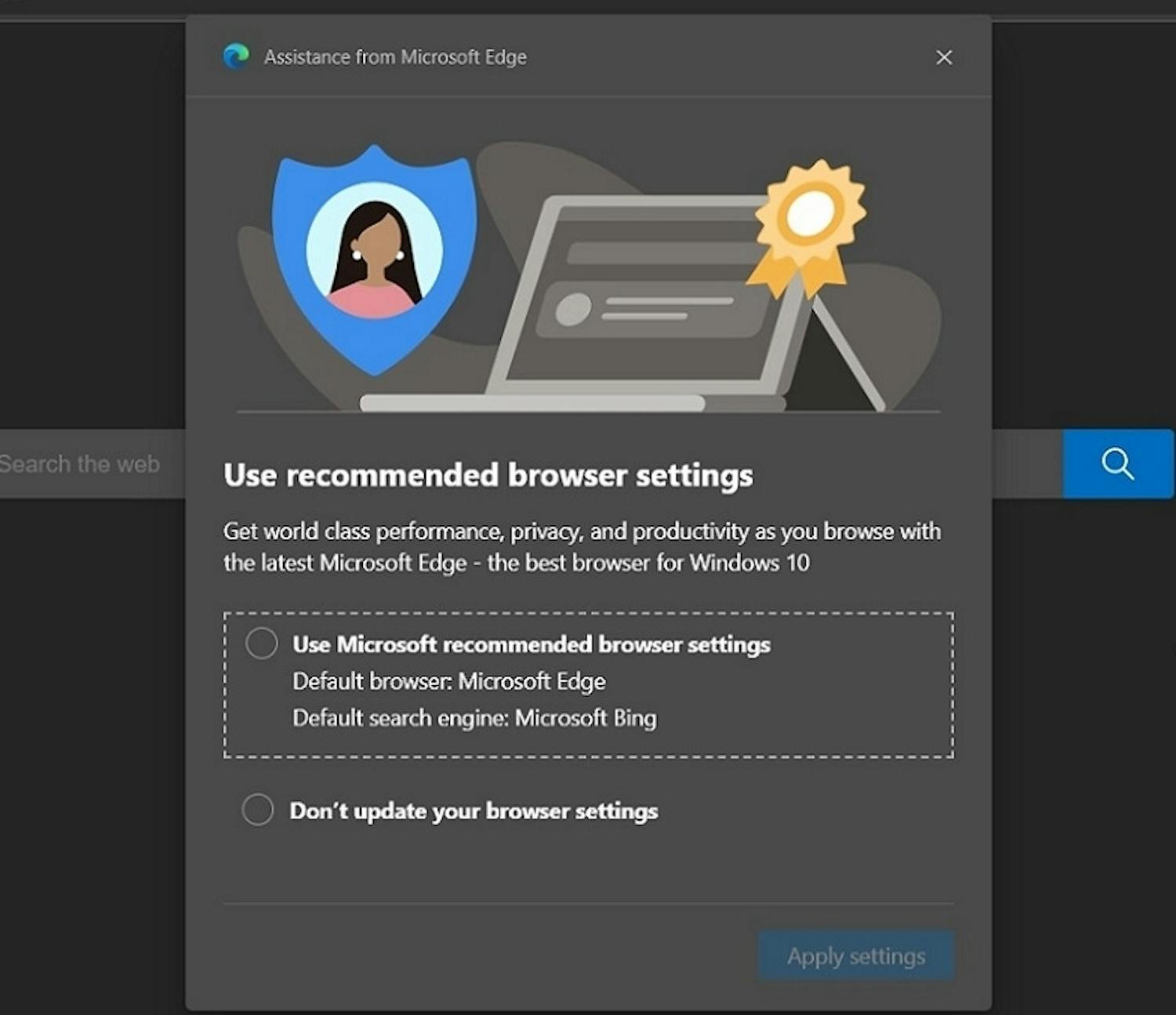 Virhe Edgessä Virhe Edgessä – selaimen asetukset